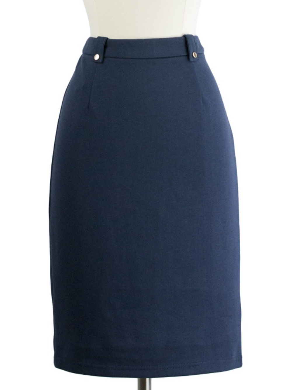 Sugarhill London Navy Blue Stretch Ponte Knit Pencil Skirt, Sz 6 NWT Retro